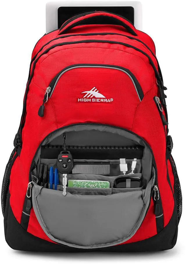 Alt view image 3 of 4 - High Sierra Access 2.0 Laptop Backpack, Crimson/Black, One Size