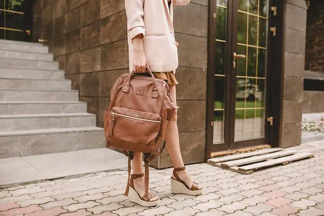 Alt view image 4 of 5 - Kah&Kee Leather Backpack for Women and Men 16-inch Laptop Bag | Teacher Professional, Diaper Bag Backpack, Ideal for Work, School, Nursing, College & Travel (Brown, Large)