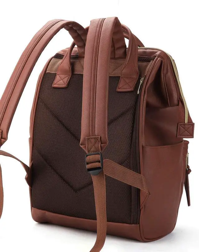 Alt view image 2 of 5 - Kah&Kee Leather Backpack for Women and Men 16-inch Laptop Bag | Teacher Professional, Diaper Bag Backpack, Ideal for Work, School, Nursing, College & Travel (Brown, Large)