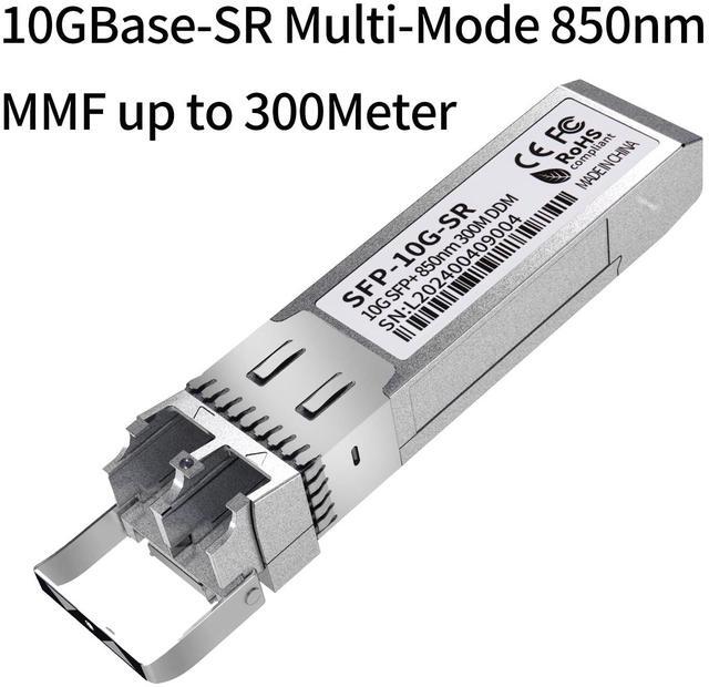 Alt view image 3 of 5 - 2Pack 10G SFP+ LC Module, 10GBase-SR Multi-Mode Ethernet Transceiver, 850nm MMF up to 400m  Compatible with Cisco, Meraki, Ubiquiti, Mikrotik, Netgear, HPE, TP-Link, Aruba and More