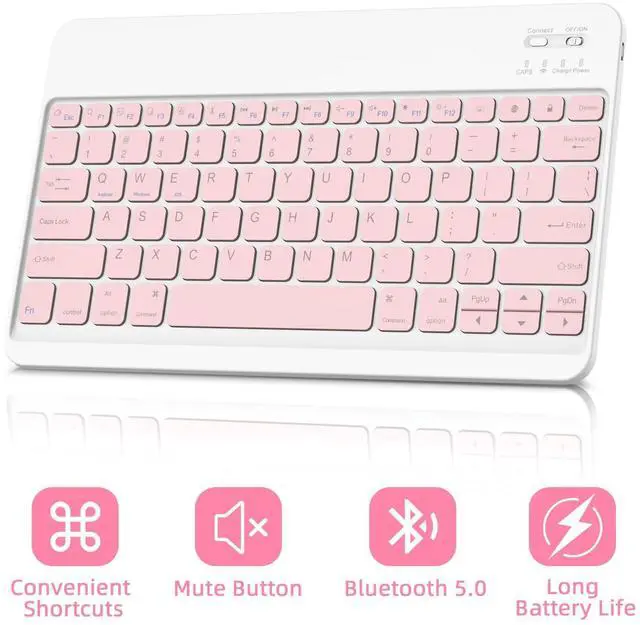 Alt view image 5 of 5 - GOKOCO for iPad Air 13" M3 2025/Air 13 inch M2 2024 Case with Keyboard-Keyboard Case for iPad Pro 12.9" 6th/5th/4th/3rd Gen with Pencil Holder,Detachable Keyboard,Auto Sleep/Wake Function-Pink