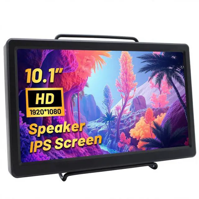 Main image of ELECROW 10.1 Inch Portable Monitor - IPS Capacitive Monitor with HD VGA Port1920x1080P LCD Display Built-in Dual Speakers VESA Mount for Raspberry Pi 5/4/3, PS Xbox, Windows 11/10/8/7