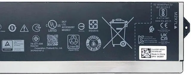 Alt view image 3 of 5 - EPYOBW RCVVT Battery 83Wh Compatible with Dell Precision 7670 7680 7770 7780 Series Laptop X9FTM X26RT NWDC0 6827mAh 6-Cell 11.55V