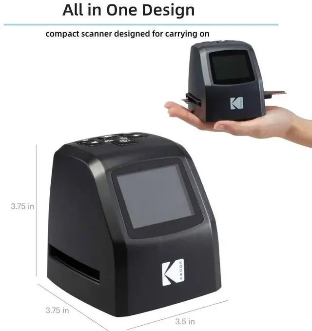 Alt view image 3 of 5 - Film Slide Scanner 22MP with 2.0in TFT IPS LCD Display Convert 135 126 110 8 mm Films Slides to Negatives Color Black White JPG Photos for Vista for Windows