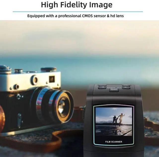 Alt view image 2 of 5 - Film Slide Scanner 22MP with 2.0in TFT IPS LCD Display Convert 135 126 110 8 mm Films Slides to Negatives Color Black White JPG Photos for Vista for Windows