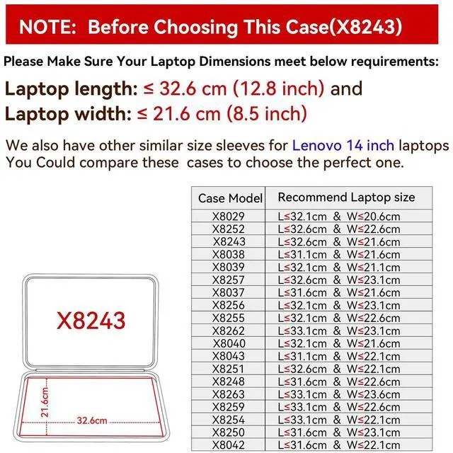 Alt view image 2 of 5 - Smatree Hard EVA Protective and Waterproof Sleeve Bag and Case for 14 inch Lenovo V14 Gen 2/IdeaPad Slim 3i, IdeaPad 3 Laptop, IdeaPad 1i/1 Gen 7, IdeaPad 3i Gen 6, ThinkPad C14 Chromebook Bag (X8243)