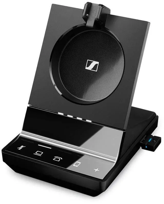 Alt view image 3 of 5 - Sennheiser SDW 5066 (507024) - Double-Sided (Binaural) Wireless Dect Headset for Desk Phone Softphone/PC & Mobile Phone Connection Dual Microphone Ultra Noise Cancelling, Black
