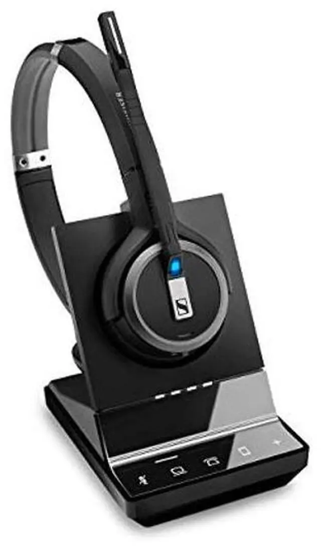 Alt view image 5 of 5 - Sennheiser SDW 5066 (507024) - Double-Sided (Binaural) Wireless Dect Headset for Desk Phone Softphone/PC & Mobile Phone Connection Dual Microphone Ultra Noise Cancelling, Black