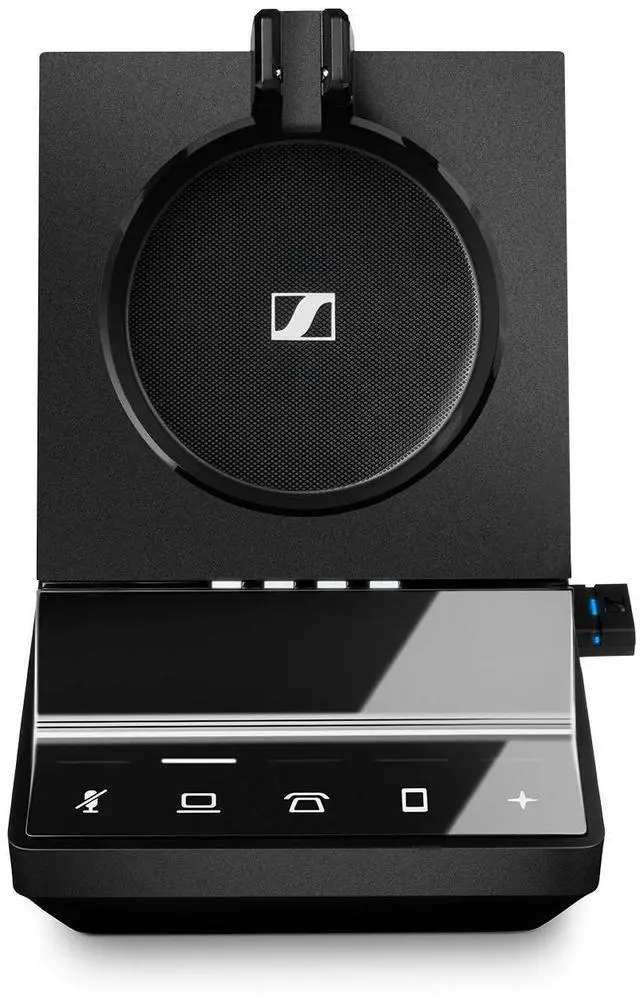 Alt view image 4 of 5 - Sennheiser SDW 5066 (507024) - Double-Sided (Binaural) Wireless Dect Headset for Desk Phone Softphone/PC & Mobile Phone Connection Dual Microphone Ultra Noise Cancelling, Black