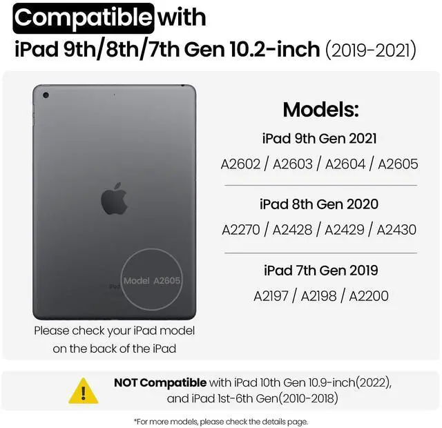 Alt view image 2 of 5 - Nillkin iPad 9th Generation (10.2", 2021) Case with Detachable Keyboard, Magic Trackpad, 7-Colors Backlit, Portrait/Landscape Modes, Rugged Keyboard Case with Camera Cover for iPad 8th/7th Gen, Black