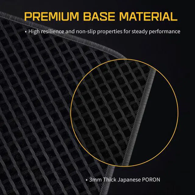 Alt view image 3 of 5 - ENDGAME GEAR EM-B Gaming Mouse Pad - 490x410mm, 3mm Thick PORON Base, Sub-Surface Stitching, Eco-Friendly Packaging