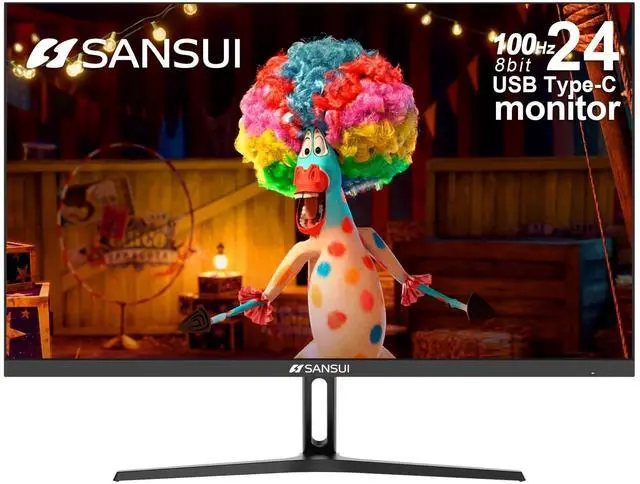 Main image of SANSUI Monitor 24 inch 100Hz USB Type-C Computer MonitorFHD 1080P PC MonitorHDMIFreeSyncHDREarphone Jack Ergonomic Tilt for Home and Office
