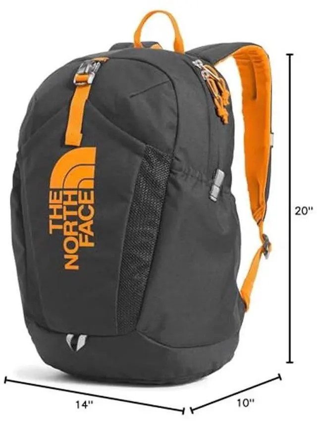 Alt view image 4 of 4 - The North Face Teen Mini Recon Backpack, Asphalt Grey/Cone Orange, One Size