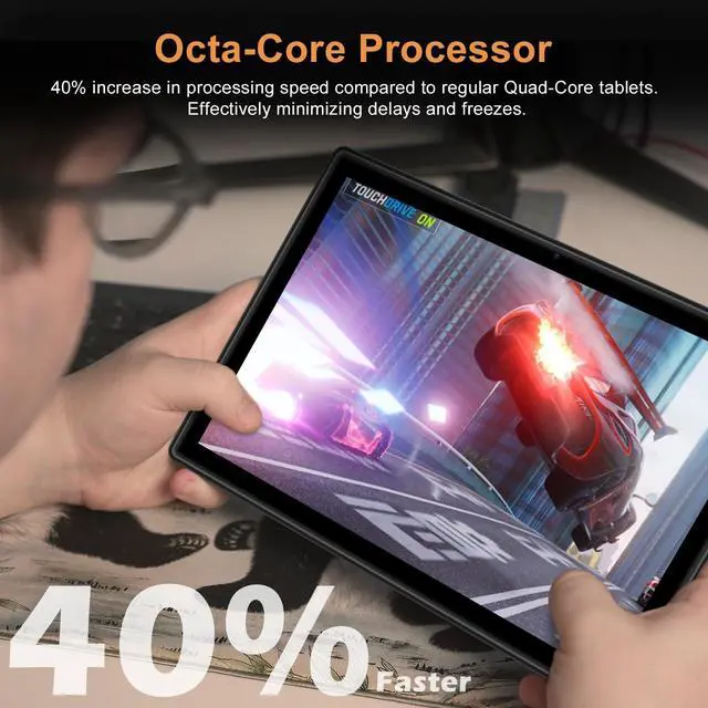 Alt view image 2 of 5 - YYSWIE 2025 Android 13 Tablet 10.1" - 8GB RAM 64GB Storage | Octa-Core Processor | 512GB Expandable | 7000mAh Battery | HD IPS Touchscreen | Dual Camera WiFi