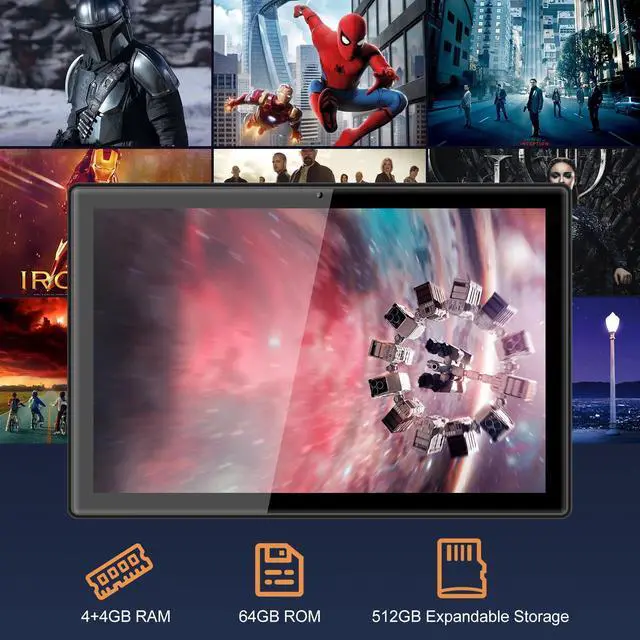 Alt view image 3 of 5 - YYSWIE 2025 Android 13 Tablet 10.1" - 8GB RAM 64GB Storage | Octa-Core Processor | 512GB Expandable | 7000mAh Battery | HD IPS Touchscreen | Dual Camera WiFi