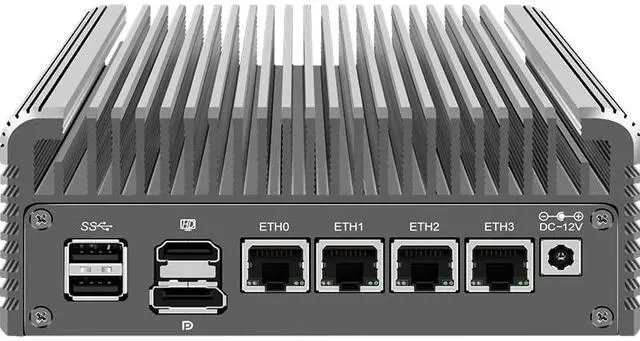 Alt view image 3 of 5 - CWWK Firewall Mini PC Intel N Series N100, DDR5 N0 RAM N0 SSD,4 x 2.5GbE i226V LAN,Micro Router Appliance,AES-NI,OPNsense
