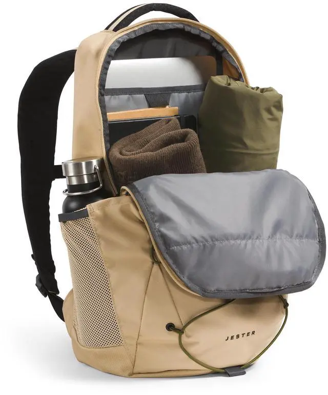 Alt view image 5 of 5 - THE NORTH FACE Jester Everyday Laptop Backpack | Commuter Daypack with Water Repellent Finish, 16" Laptop Sleeve, Huge Main Compartment, Khaki Stone/Forest Olive, One Size