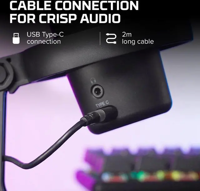 Alt view image 2 of 5 - HyperX DuoCast  RGB USB Condenser Microphone for PC, PS5, PS4, Mac, Low-profile Shock Mount, Cardioid, Omnidirectional, Pop Filter, Gain Control, Gaming, Streaming, Podcasts, Twitch, YouTube, Discord