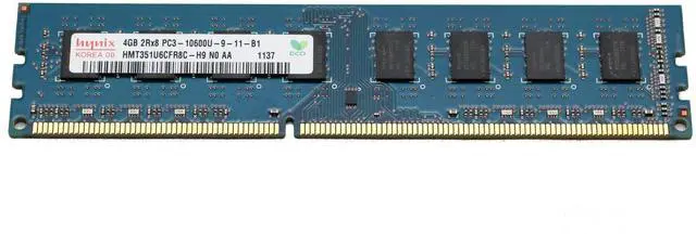 Alt view image 3 of 3 - HYNIX HMT351U6CFR8C-H9 4GB 2Rx8 PC3-10600U 240-pin DDR3 SDRAM Desktop Memory 4x4GB (16GB TOTAL)