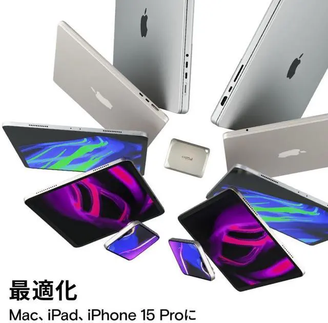 Alt view image 4 of 5 - Crucial X9 Pro 1TB USB 3.2 Gen 2 Type-C Portable External SSD for Apple Mac