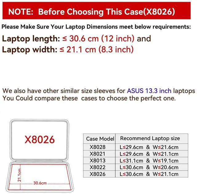 Alt view image 2 of 5 - Smatree Hard EVA Protective Sleeve Case Compatible for 14 inch ASUS Zenbook A14 UX3407 Copilot+PC, for 14 inch ASUS Zenbook S 14 UX5406, for 13.3 inch ASUS Zenbook Flip 13 OLED UX363 Laptop (X8026)