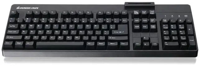 Alt view image 2 of 4 - IOGEAR 104-Key Keyboard w/ Built-in Common Access Card Reader -TAA Compliant - Government Healthcare Banking Entertainment Secure Network Login -CAC/Smart Card Reader - GKBSR202TAA