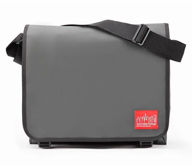 Main image of Manhattan Portage Deluxe Computer Bag (LG) with Adjustable Strap Water Resistant Zippered Compartment 1000D Cordura for Work College Travel (Grey)