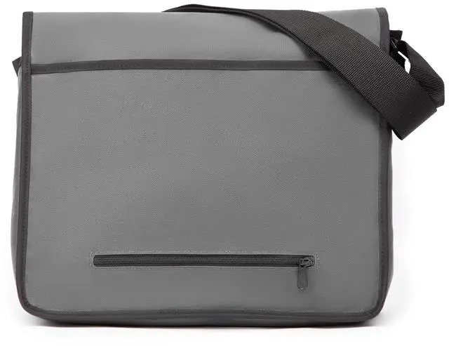 Alt view image 3 of 5 - Manhattan Portage Deluxe Computer Bag (LG) with Adjustable Strap Water Resistant Zippered Compartment 1000D Cordura for Work College Travel (Grey)