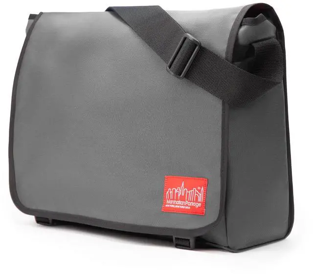 Alt view image 2 of 5 - Manhattan Portage Deluxe Computer Bag (LG) with Adjustable Strap Water Resistant Zippered Compartment 1000D Cordura for Work College Travel (Grey)