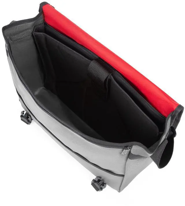 Alt view image 5 of 5 - Manhattan Portage Deluxe Computer Bag (LG) with Adjustable Strap Water Resistant Zippered Compartment 1000D Cordura for Work College Travel (Grey)