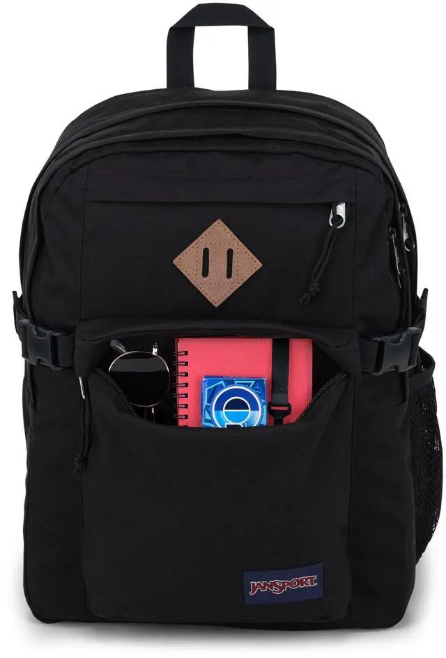 Alt view image 4 of 5 - JanSport Main Campus Backpack - Travel or Work backpack w 15-Inch Laptop Sleeve and Dual Water Bottle Pockets, Black
