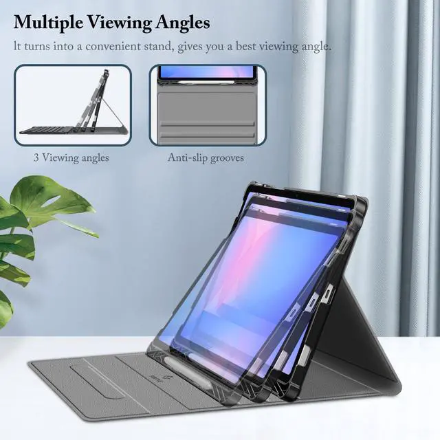 Alt view image 3 of 5 - FINTIE Keyboard Case for Samsung Galaxy Tab S10 FE/ S9 FE 5G 10.9 Inch/Tab S9 11 Inch with S Pen Holder, Slim Stand Cover Detachable Wireless Bluetooth Keyboard, Purple