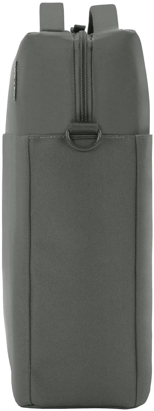 Alt view image 3 of 5 - Incase A.R.C. Tech Tote - 14L Laptop Bag and Travel Backpack, Faux Fur Laptop Compartment, Removeable Shoulder Strap, RFID Blocking Tech Pocket, Internal Water Bottle Pocket - Smoked Ivy