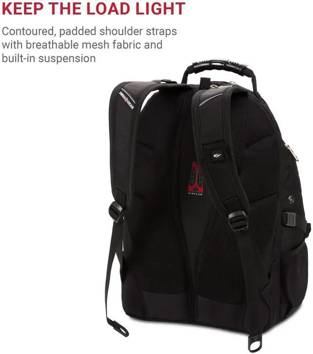 Alt view image 5 of 5 - SwissGear 1900 Scansmart TSA 17 Laptop Backpack, Black, 19-Inch