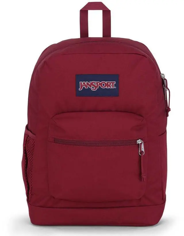 Main image of JanSport Cross Town Plus Backpack - Large Main Compartment, Side Water Bottle Pocket, 15-Inch Padded Laptop Sleeve - Russet Red