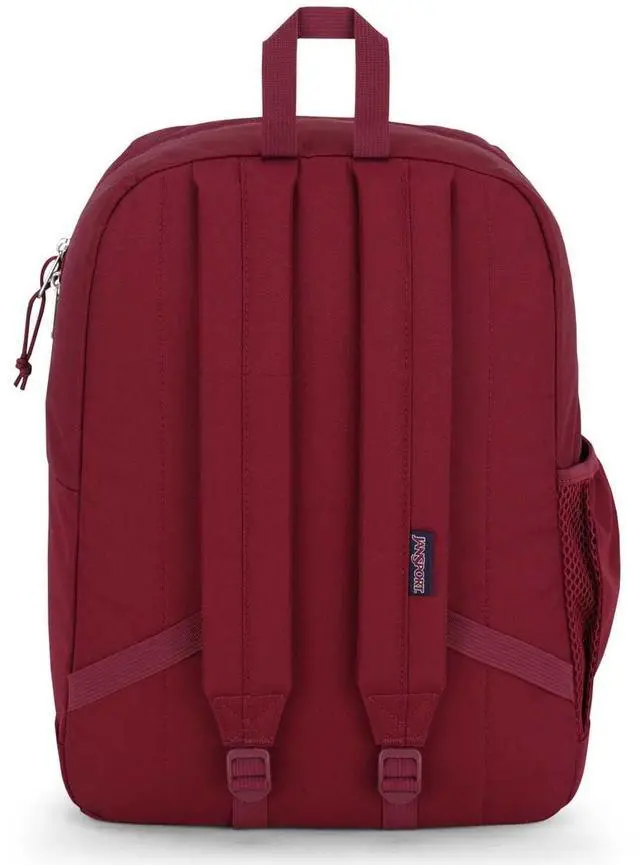 Alt view image 2 of 5 - JanSport Cross Town Plus Backpack - Large Main Compartment, Side Water Bottle Pocket, 15-Inch Padded Laptop Sleeve - Russet Red