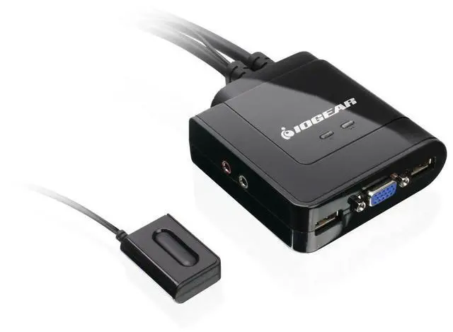 Alt view image 4 of 5 - IOGEAR 2-Port VGA and DisplayPort Cable KVM Kit with Audio, GCS72DPKIT