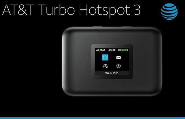 Alt view image 2 of 3 - AT&T Turbo Hotspot 3: 256 MB, Black - Prepaid Hotspot, Connects Up to 16 Devices, Dual Band Wi-Fi, Long Lasting Battery
