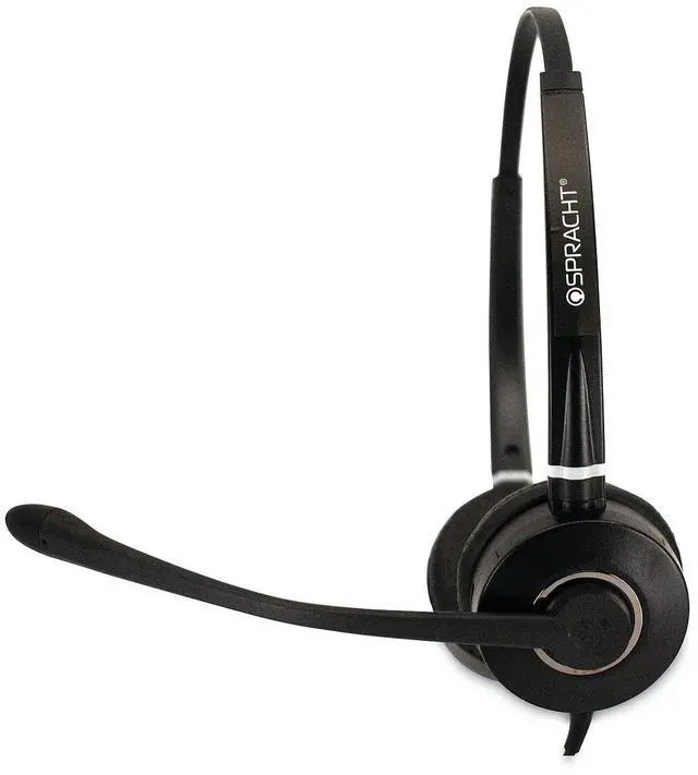 Alt view image 2 of 5 - Spracht HS-WD-USB-2 Dual Ear USB Headset for Softphone for PC/Mac, Black