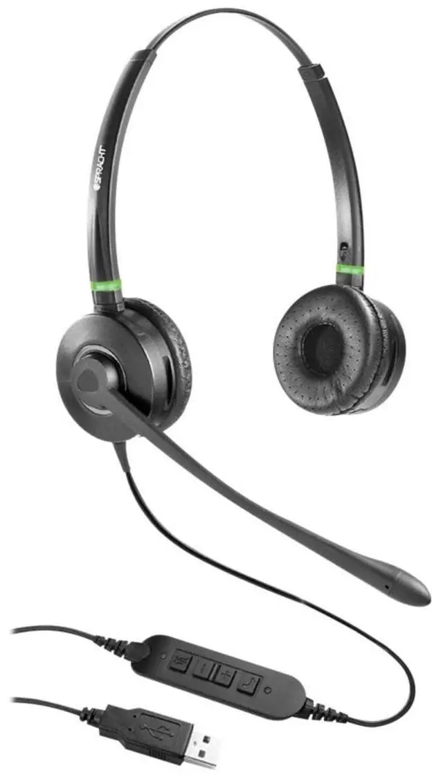 Alt view image 4 of 5 - Spracht HS-WD-USB-2 Dual Ear USB Headset for Softphone for PC/Mac, Black
