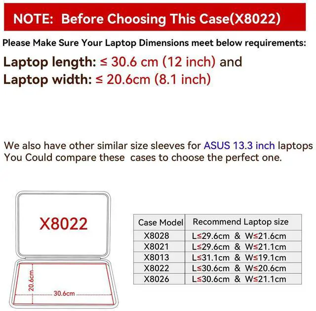 Alt view image 2 of 5 - Smatree Hard EVA Protective Sleeve Case Compatible for 13.3 inch ASUS Zenbook 13 OLED (UX325), for 14 inch Lenovo Yoga Slim 9i Copilot+PC, Waterproof and Anti-Shock Bag (X8022)