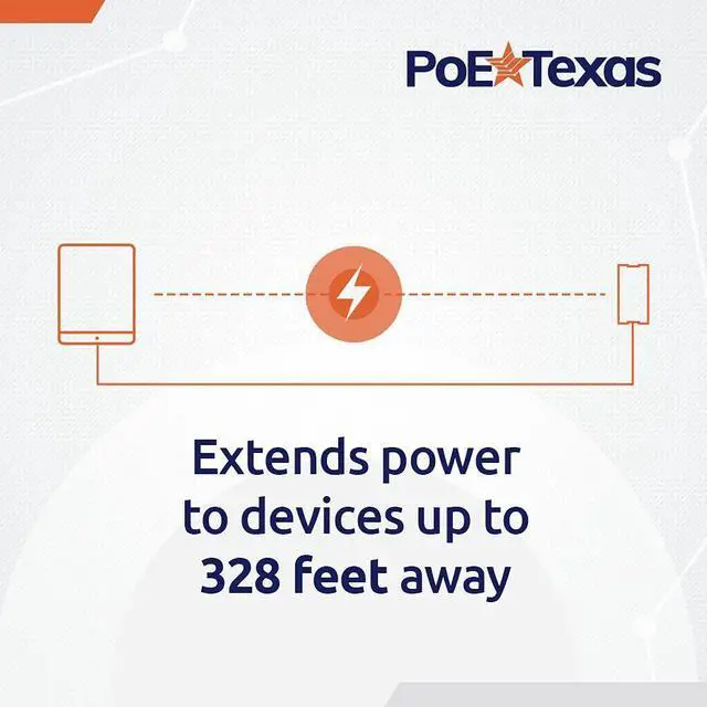 Alt view image 4 of 5 - PoE Texas 802.3at PoE+ Power and Data Adapter with Dual USB-C Ports and Included USB-C to Lightning Cable for iPad 10.2 and Previous Models for POS, Digital Signage & More