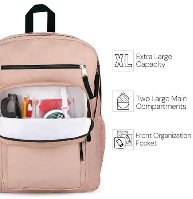 Alt view image 4 of 5 - JanSport Laptop Backpack - Computer Bag with 2 Compartments, Ergonomic Shoulder Straps, 15 Laptop Sleeve, Haul Handle - Red Tape