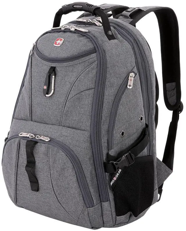 Main image of SwissGear 1900 Scansmart TSA 17 Laptop Backpack, Heather Grey, 19-Inch