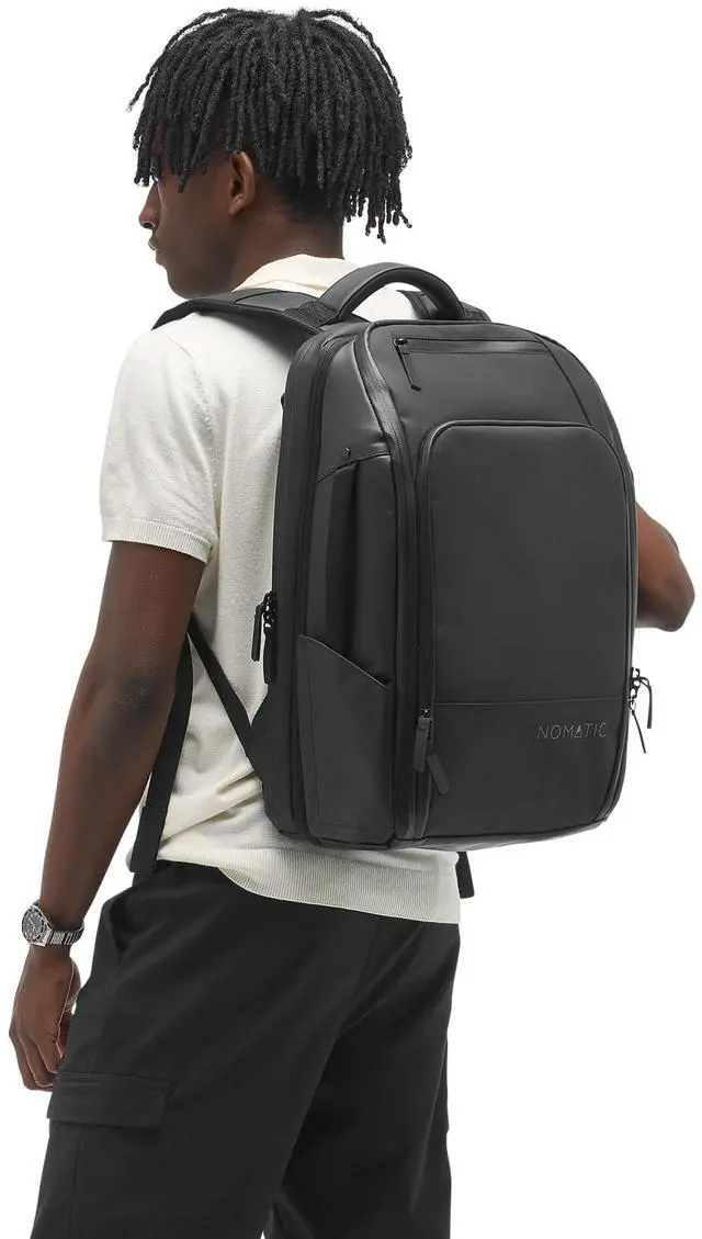 Alt view image 4 of 5 - NOMATIC Travel Pack - 20L Water Resistant Laptop Bag - TSA-Ready Expandable Black Backpack