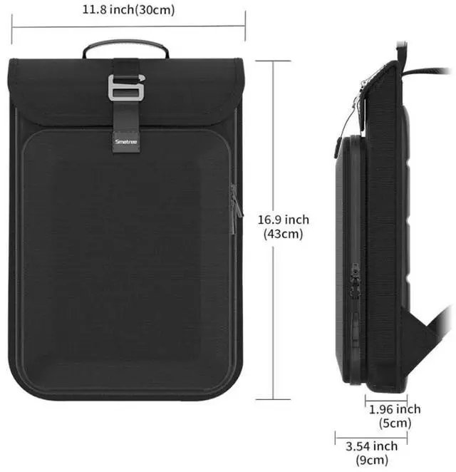 Alt view image 2 of 5 - Smatree Business Laptop Backpack, Travel Slim Laptop Bag for 13.6 inch Macbook Air 2025/2024, 14-16 inch Macbook Pro M3 2024/13inch Surface Pro 8/Acer Aspire 5/HP OMEN 15/Acer Nitro 5 15.6 inch