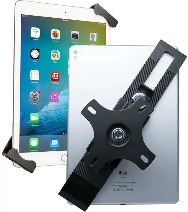 Alt view image 2 of 4 - Compact Wall Mount  CTA Security Wall Mount with Lock & Key System for iPad 10th Gen 10.9" - iPad 7th/8th/9th Gen 10.2" - Galaxy Tab S3 - Surface Go 3 & Other 7-14 Tablets - Black (PAD-CSWM)