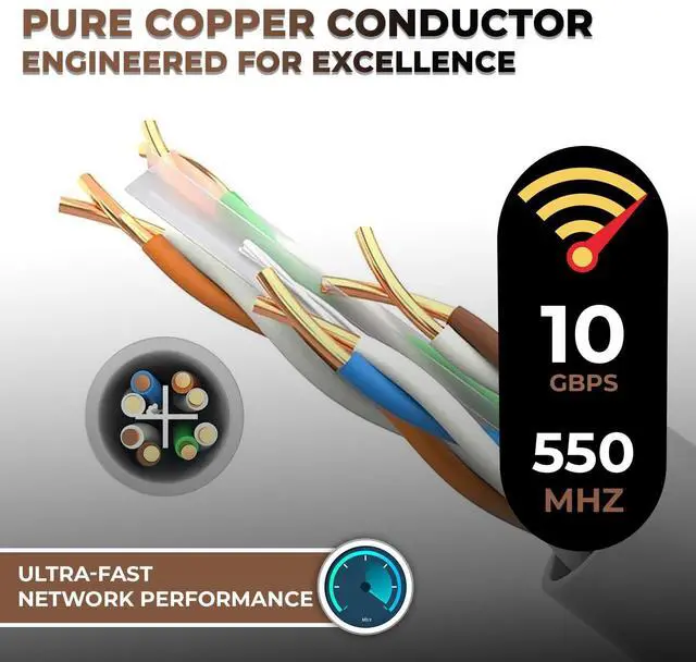 Alt view image 5 of 5 - TSCables | Cat6 Plenum (CMP) 1000ft Cable, 23AWG | 100% Solid Bare Copper | 550MHz, PoE++ (4PPoE) | Unshielded Twisted Pair (UTP) Bulk Ethernet Cable, Available in 10 Colors (Red, 1000ft)