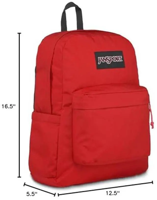 Alt view image 4 of 4 - JanSport SuperBreak Plus Backpack with Padded 15-inch Laptop Sleeve and Integrated Bottle Pocket - Spacious and Durable Daypack for Work and Travel - Red Tape