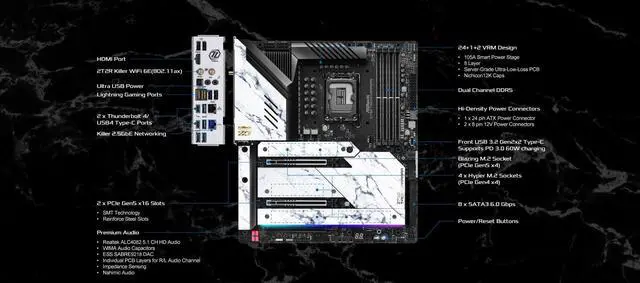 Alt view image 5 of 5 - Asro Z790 Taichi Carrara Z790